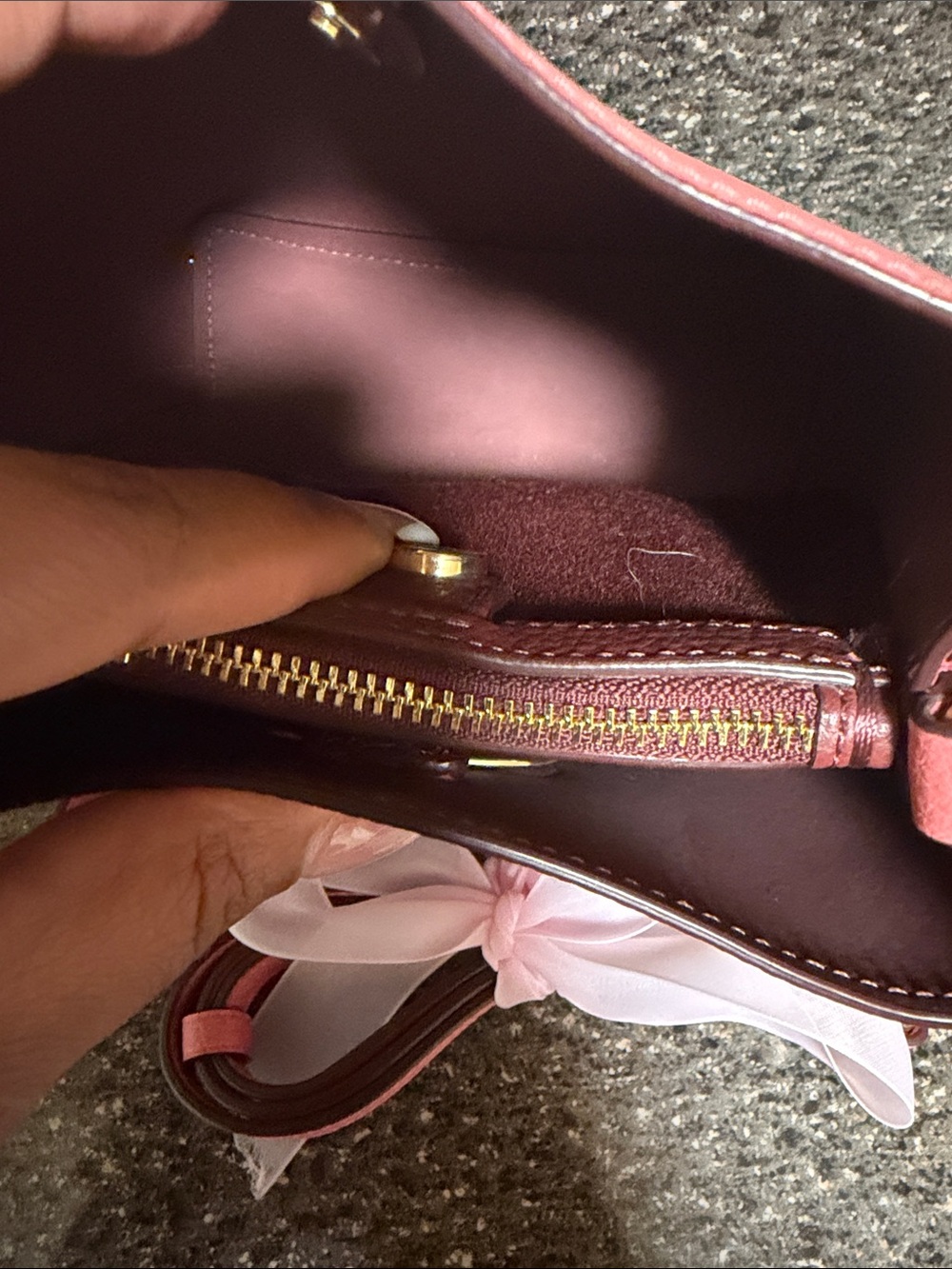 Coach Pink bucket bag Crossbody with unbranded Charm - Picture 3 of 9